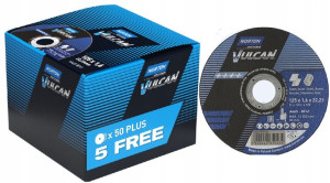 Zestaw 50+5 Free Vulcan Tarcza Do Cięcia 125x1,6
