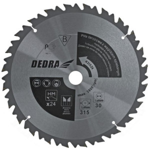 Dedra Piła Tarczowa Do Drewna 350x24x30 Hl35024