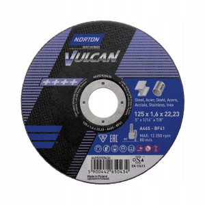 Tarcza Do Metalu 125x1,6 Norton Vulcan 25szt