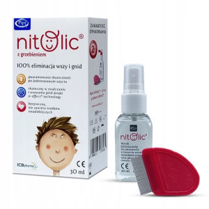 Pipi Nitolic spray 3O ml z grzebieniem na wszy
