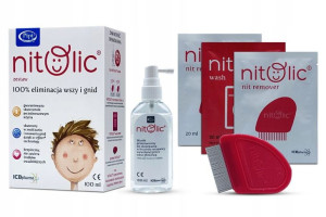 Pipi Nitolic spray 100 ml zestaw rodzinny wszy