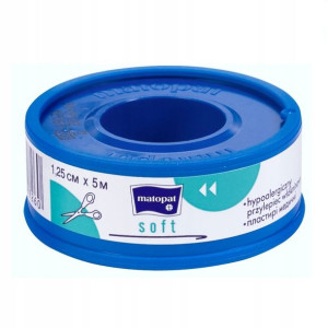 Przylepiec włókninowy Soft 1,25cm x 5m szpulka