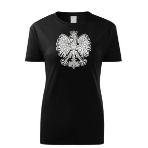 T-SHIRT, koszulka POLSKI ORZEŁ damska czarna M