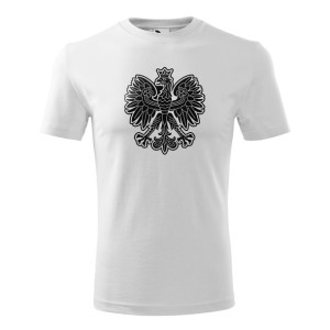 T-SHIRT, koszulka POLSKI ORZEŁ męska biała M