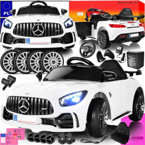Duże Auto Na Akumulator Mercedes 9w1 Światła Skóra