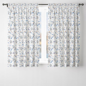 Zasłony Zasłonki Ozdobne+gwiazdki 155x155cm 2szt.