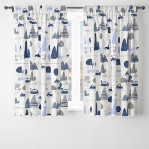 Zasłony Zasłonki Ozdobne+gwiazdki 155x155cm 2szt.