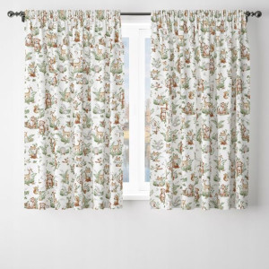 Zasłony Zasłonki Ozdobne+gwiazdki 155x155cm 2szt.