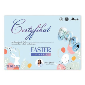 Certyfikat ze szkolenia online Easter Nails by Paulina Laskowska wersja PDF