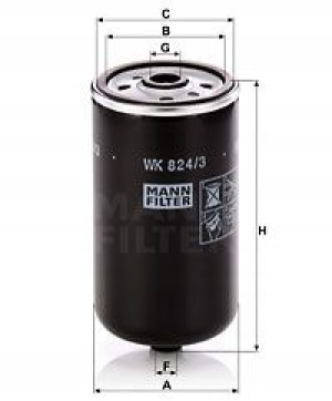 WK 824/3 MANN-FILTER Filtr paliwa