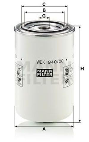 WDK 940/20 MANN-FILTER Filtr paliwa