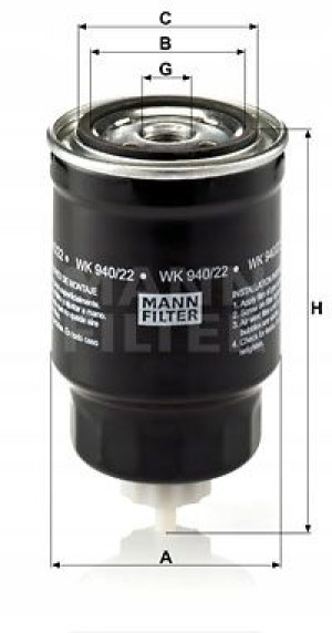 WK 940/22 MANN-FILTER Filtr paliwa