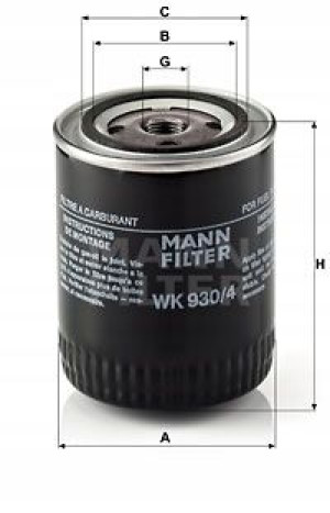 WK 930/4 MANN-FILTER Filtr paliwa