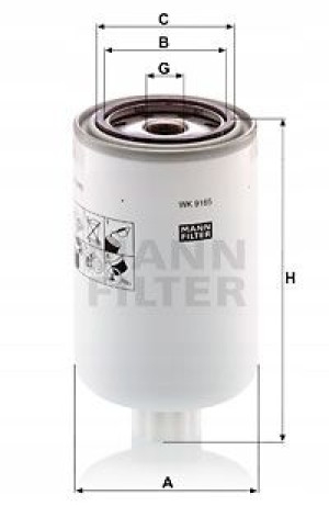 WK 9165 x MANN-FILTER Filtr paliwa