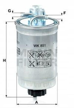 WK 851 MANN-FILTER Filtr paliwa