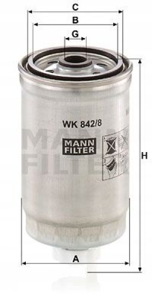 WK 842/8 MANN-FILTER Filtr paliwa