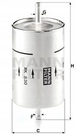 WK 830 MANN-FILTER Filtr paliwa