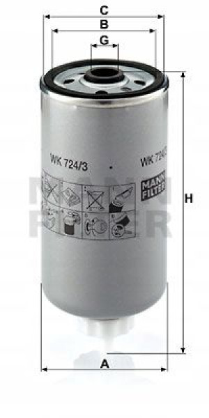 WK 724/3 MANN-FILTER Filtr paliwa