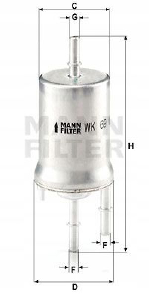 WK 69 MANN-FILTER Filtr paliwa