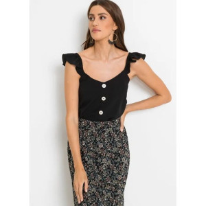 Bonprix Bluzka Z Ozdobnymi Falbankami 48-50 938420