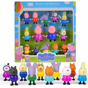 Figurki Świnka Peppa Duży Zestaw Rodzinka 14szt