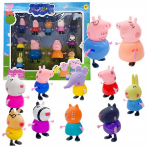 Figurki Świnka Peppa Duży Zestaw Rodzinka 11szt