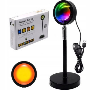 Lampka Led Sunset Zachód Słońca 4 Różne Kolory Usb