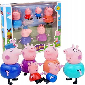 Figurki Świnka Peppa Zestaw Rodzina 6szt Figurek