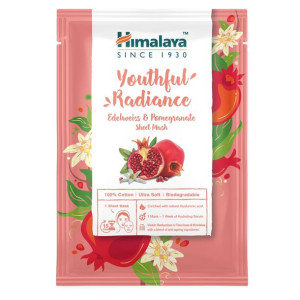 Himalaya Odmładzająca maska do twarzy na tkaninie szarotka górska i granat