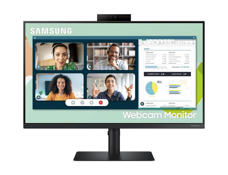 Samsung 24" IPS LS24A400VEUXEN z kamerą i głośnikami SAMSUNG DLA BIZNESU