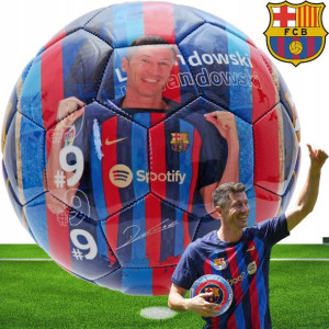 Oryginalna Piłka Nożna Barcelona R5 Lewandowski Xl