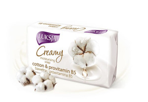 LUKSJA mydło w kostce, toaletowe COTTON MILK & Provitamin B5 - 100g