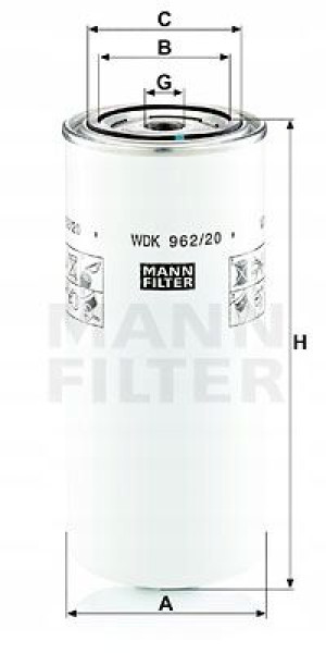 WDK 962/20 MANN-FILTER Filtr paliwa