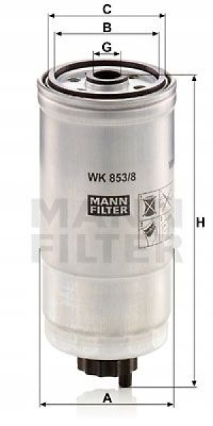 WK 853/8 MANN-FILTER Filtr paliwa