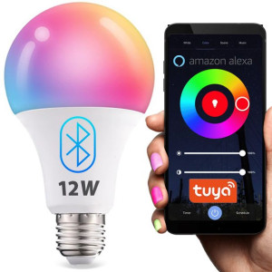 Żarówka LED E27 12W smart ściemnialna KOLOROWA
