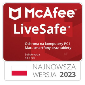 McAfee Live Safe  bez limitu urządzeń / 1rok