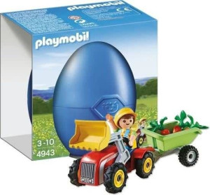 Playmobil JAJKO SKARBONKA Chłopiec z traktorem