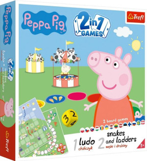 Trefl Gra 2w1 2w1 Chińczyk/Węże i drabiny Peppa