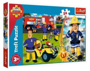 Trefl Puzzle Dzielny Strażak Sam, 24 maxi