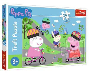 Trefl Puzzle Aktywny dzień Świnki peppy, 24 el. maxi
