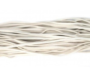 RZEMIEŃ ZAMSZOWY PŁASKI biały 3x1mm 2 metry