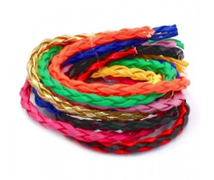 Rzemień Pleciony Okrągły 3mm Mix 10szt 12 - 15cm