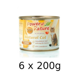 Power of Nature Natural Cat z jagnięciną 6x200g