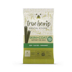 TRUE LEAF Dental - przysmaki dla psa z konopiami - skóra + sierść 100g