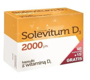 Solevitum D3 2000, witamina D3, 75 kapsułek
