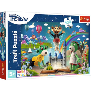 Puzzle 100 Bajkowy Wieczór Z Treflikami - Dobranoc, Trefliki Na Noc