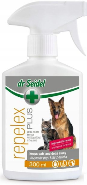 Dr Seidel Repelex Plus utrzymuje psy koty 300ml