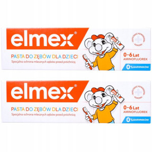 2x Elmex Pasta Do Zębów Dla Dzieci 0-6 Lat 50 Ml