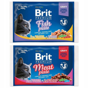 Brit Cat Pouches MIX PLATE 8x100g