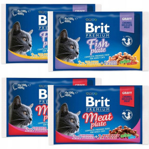 Brit Cat Pouches MIX PLATE 16x100g